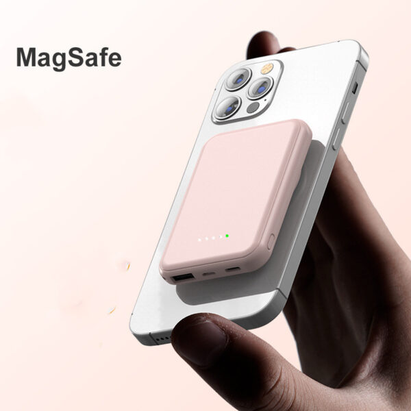 Mini Fast Charging Magnetic Wireless Power Bank 5000 MAh Portable - Image 5
