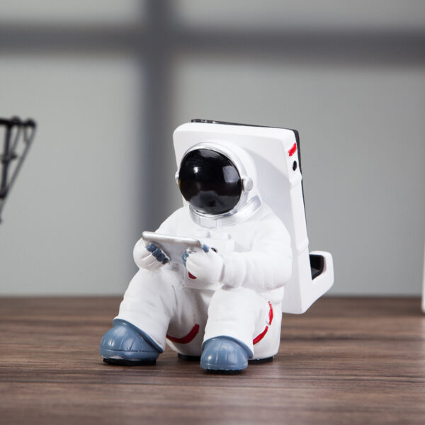 Simple Astronaut Mobile Phone Stand Student Desktop Holder Cute Spaceman Cell Phone Holder Creative Gift Small Desk Decoration - Image 3