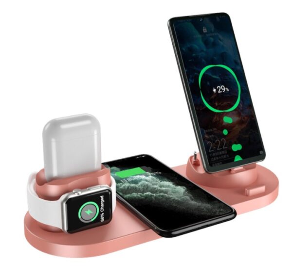 Wireless Charger For IPhone Fast Charger For Phone Fast Charging Pad For Phone Watch 6 In 1 Charging Dock Station - Image 6