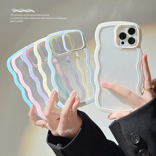 Wave Border Mobile Phone Case Solid Color Simple Candy Color - Image 8