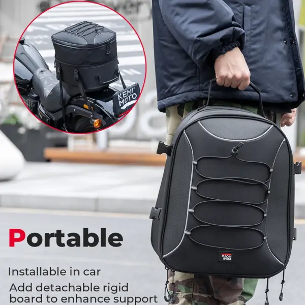 Motorcycle Rear Seat Luggage Bag - Image 6