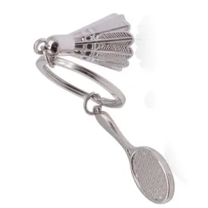 Badminton and racket key chain
