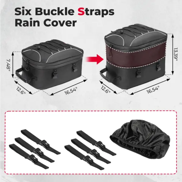 Motorcycle Rear Seat Luggage Bag - Image 4