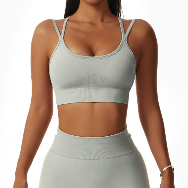 Shockproof Beauty Back Sportswear Seamless Gathering Vest Women - Image 6