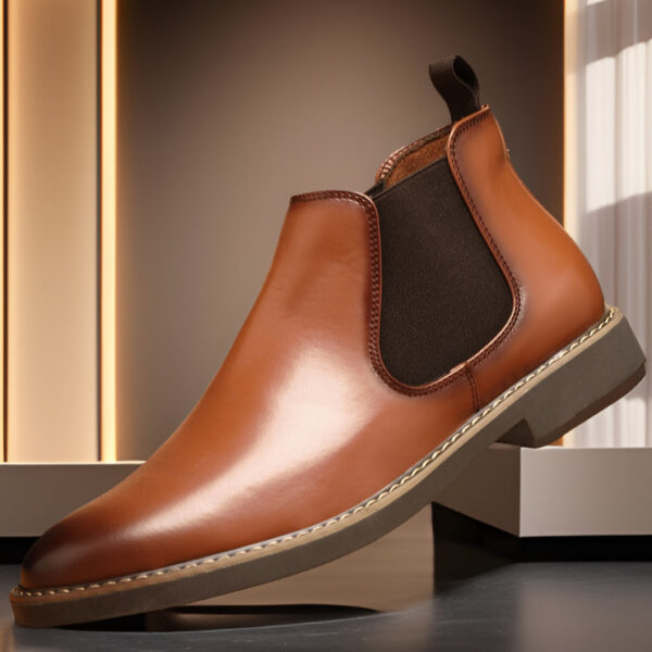 Men's Boots Plus Size British Style Leather Boots Youth All-matching - Image 3