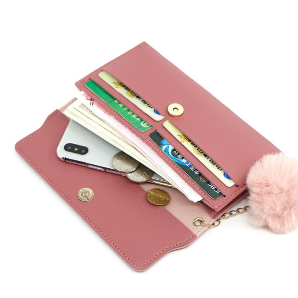 Ladies' Long Wallet With Butterfly Flowers And Simple Loose Change - Image 3