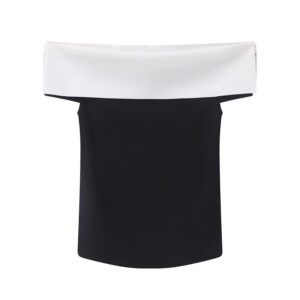 Elegant Boat-neck Knitwear Top For Women