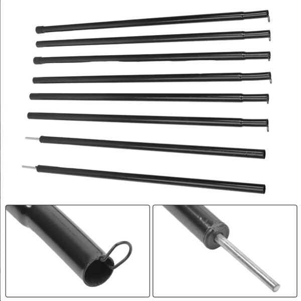 3x3 M Tarpaulin Waterproof Camping Tarp Shelter Tent Awning With Poles Kit UK - Image 8