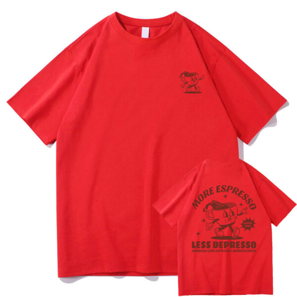 More Espresso Less Depression T-shirt Ancient Pattern Men And Women - Image 5
