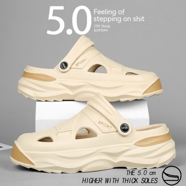 Hole Shoes Men's Thick Bottom Shit Feeling - Image 6