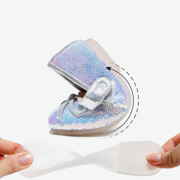 Big Kids Sequined Princess Shoes With Soft Sole - Image 5