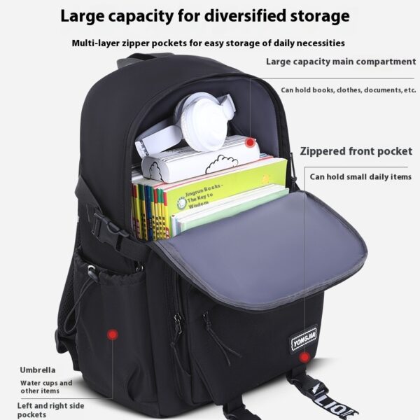 School Trends Backpack Simple Large Capacity - Image 6