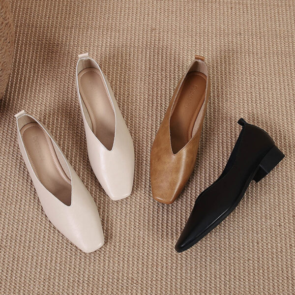 Square Toe Granny Shoes Flat Low-cut Shoes Casual All-matching - Image 8