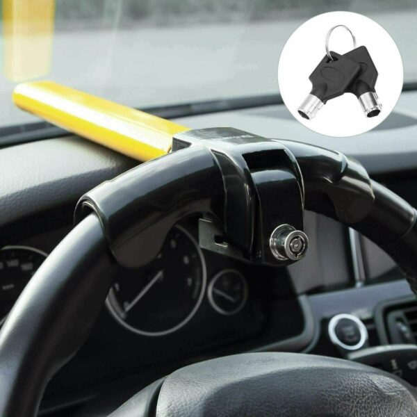 Universal Heavy Duty Anti Theft Steering Wheel Lock Rotary Security Safe Van Car - Image 3