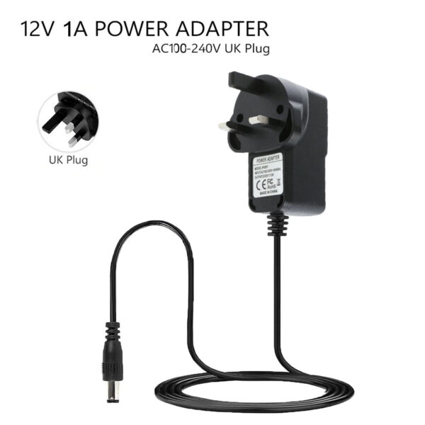 12V 1A AC -DC Adapter Charger Power Supply UK Plug For LED Light CCTV Camera UK - Image 5