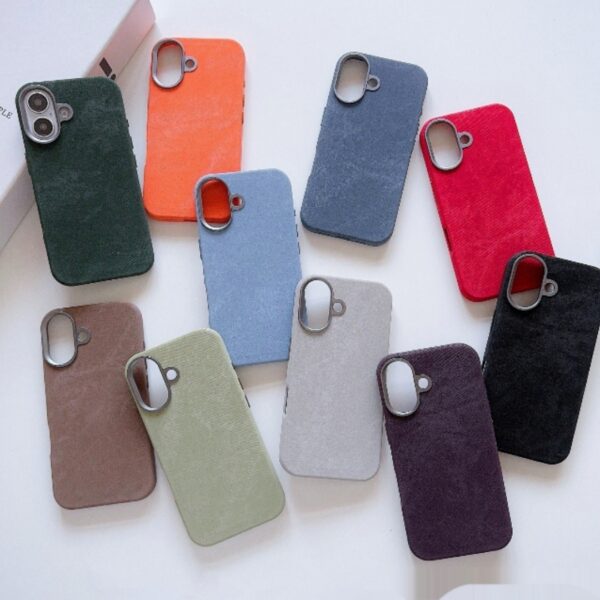 Flannel Magnetic Leather Phone Case