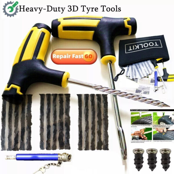 22Pcs Emergency Tyre Puncture Repair Kit Car Van Motorcycle Tubeless Tire Strips - Image 4
