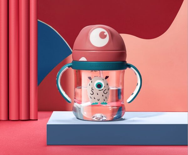 Babycare 240ml Baby Sippy Cup Cute Shape Anti-Choke Straw Baby Water Bottle - Image 9