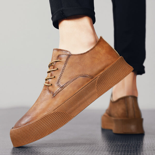 Lace-up Platform Korean Casual Shoes Retro Men's Shoes Board Shoes - Image 6