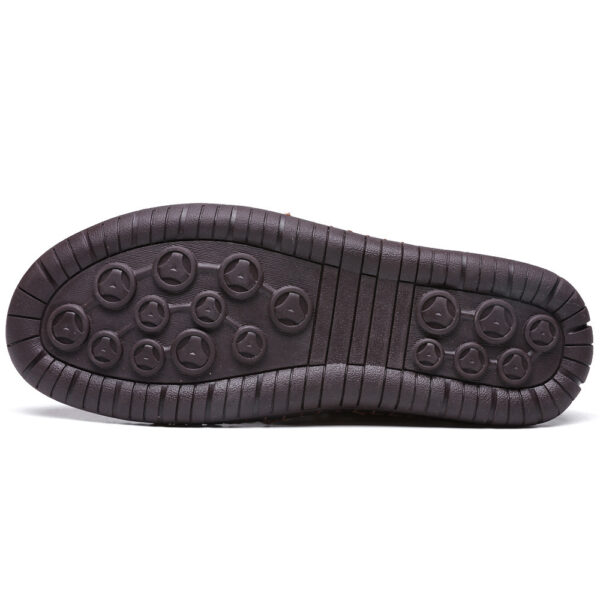 Men's Autumn Sewing High-top Leather Flat Outdoor Work Clothes Casual Shoes - Image 7
