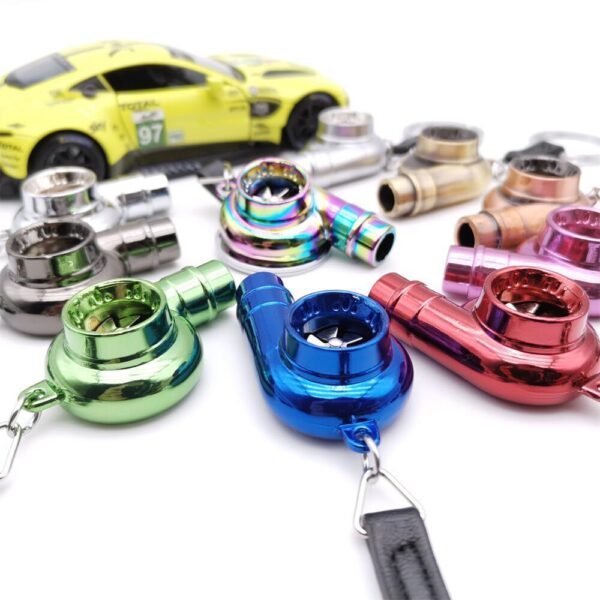 Car Turbo Whistle Modeling Simulation Alloy Metal Keychains - Image 2