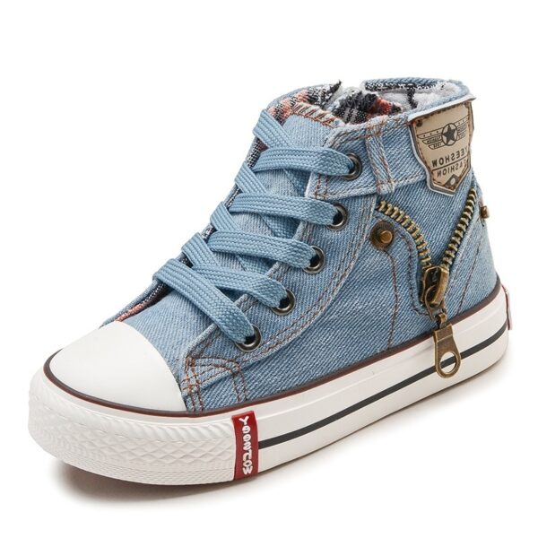 Autumn Expert Skill Children Casual Shoes Boys Girls Sport Shoes Breathable Denim Sneakers Kids Canvas Shoes Baby Boots - Image 3