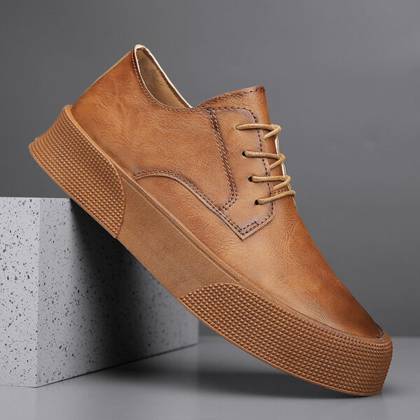 Lace-up Platform Korean Casual Shoes Retro Men's Shoes Board Shoes - Image 3
