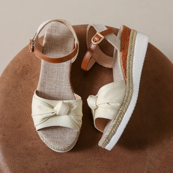 Bowknot Fashion Sandals Fish Mouth Buckle Rope Bottom - Image 9