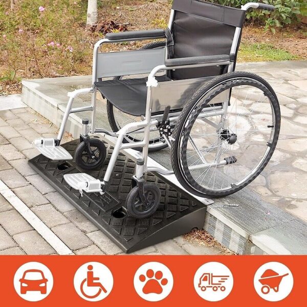 Vehicle Slope Ramp Universal Heavy Duty Rubber Kerb Ramps Car Bikes Threshold - Image 8