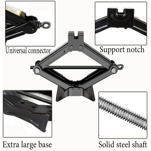 2.5 Ton Tonne Scissor Jack Lift Wind Up For Car Van Garage W Crank Speed Handle - Image 5
