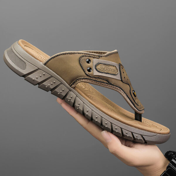 Flip Flops Men's Summer Outdoor Non-slip Wear-resistant Flip-flops Soft Bottom - Image 10