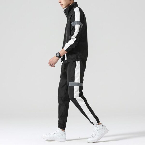 Leggings Pants Stand Collar Jacket Sportswear Suit Men - Image 4