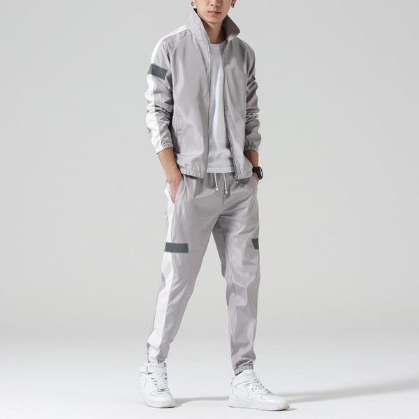 Leggings Pants Stand Collar Jacket Sportswear Suit Men - Image 3