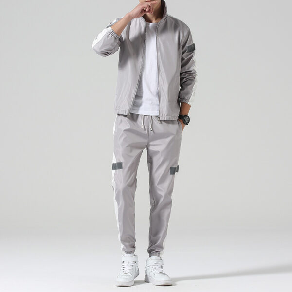 Leggings Pants Stand Collar Jacket Sportswear Suit Men - Image 2