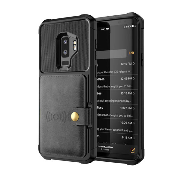 Luxury PU Leather Wallet Case for Samsung Galaxy S10 S9 Plus - Image 3