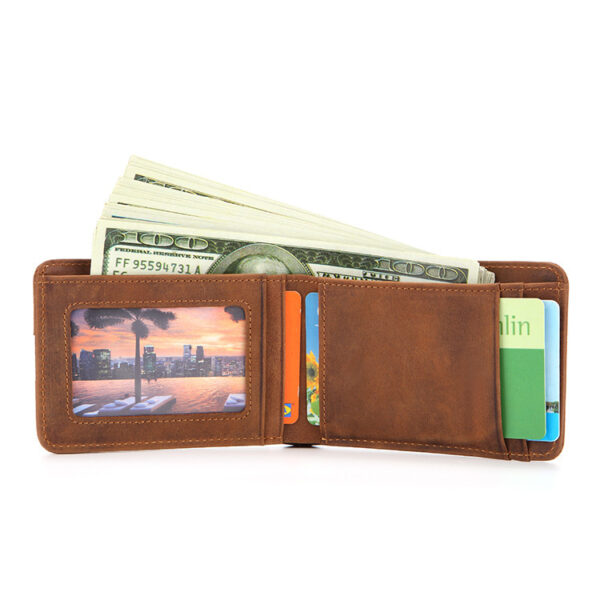 European and American RFID Men's Leather Wallet - Image 3