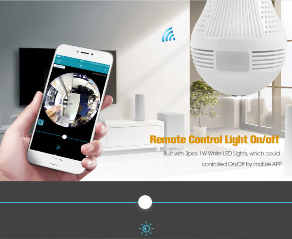 Bulb Camera Lcsee Cctv Security Ip Wireles VR 360 Cameras - Image 7