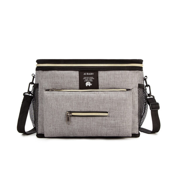 Baby Stroller Bag, Multifunctional Diaper Storage Bag, Diagonal Insulation, Large Capacity - Image 8