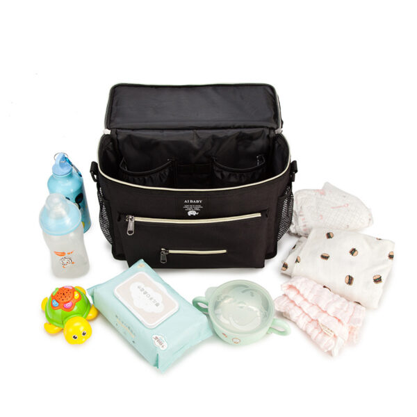 Baby Stroller Bag, Multifunctional Diaper Storage Bag, Diagonal Insulation, Large Capacity - Image 2