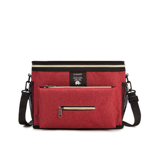 Baby Stroller Bag, Multifunctional Diaper Storage Bag, Diagonal Insulation, Large Capacity - Image 3