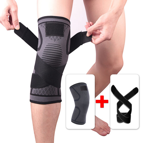 Compression Belt Knitted Sports Knee Pads Badminton Running Fitness Knee Pads - Image 3