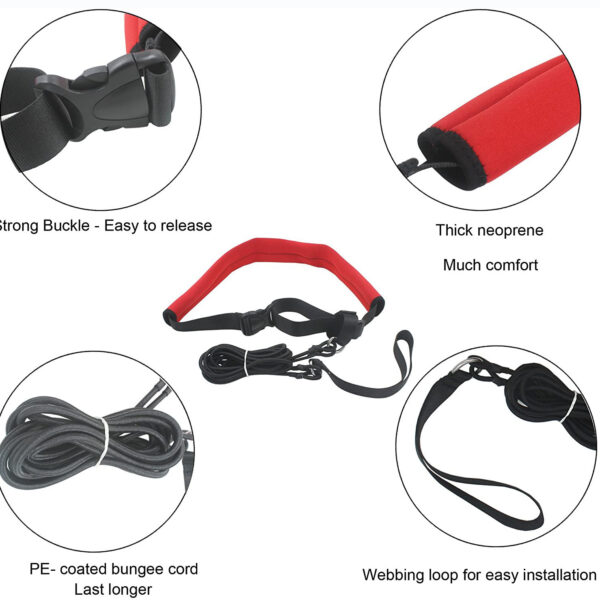 Cross-Border Swimming Resistance Strength Training Equipment Elastic Rope Swimming Training Belt Set Swimming Equipment - Image 4