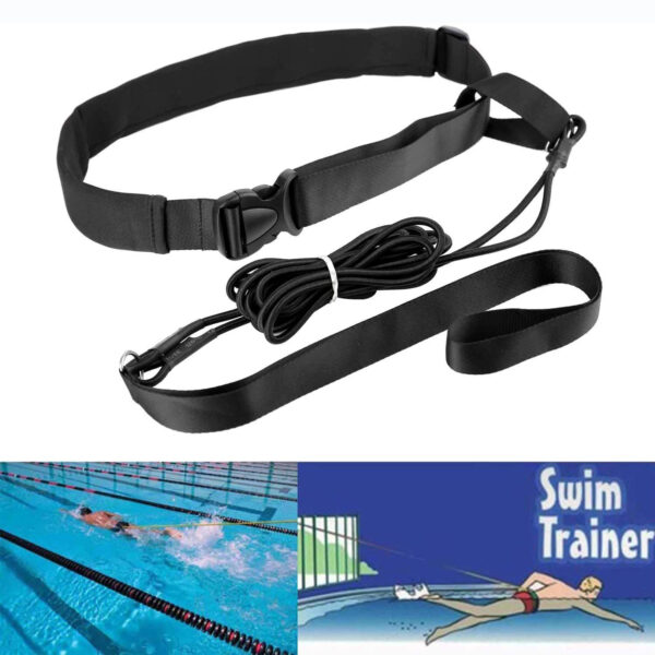 Cross-Border Swimming Resistance Strength Training Equipment Elastic Rope Swimming Training Belt Set Swimming Equipment - Image 3