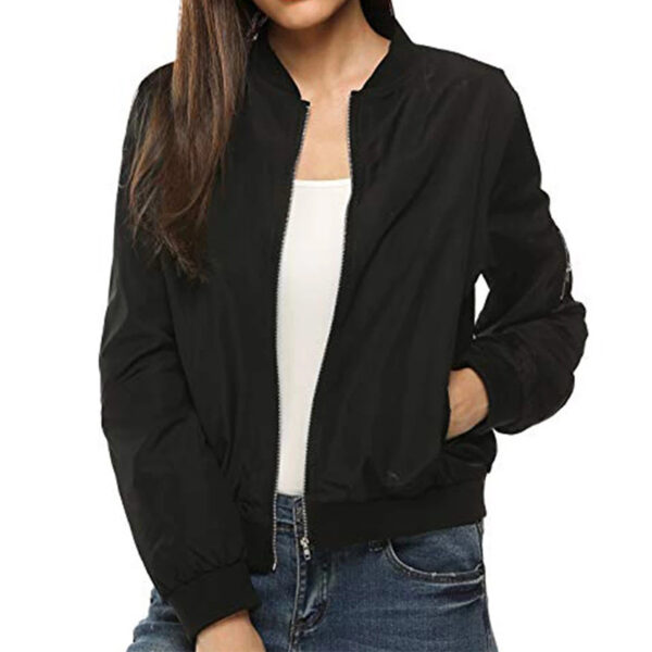 Sportswear Short Bomber Jacket Coat Autumn Women - Image 4