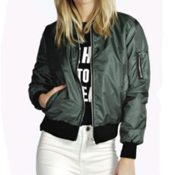 Sportswear Short Bomber Jacket Coat Autumn Women - Image 2