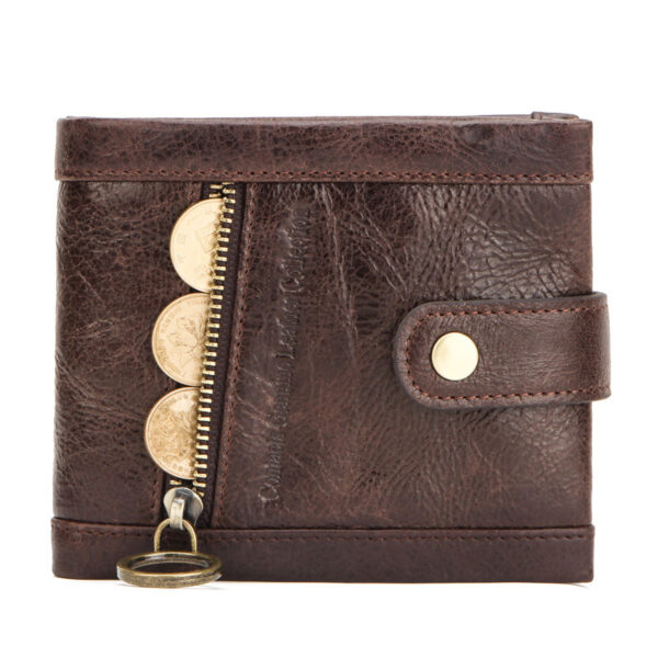 Black Angel Factory Source RFID Anti-theft Brush European And American Trend Men's Wallets Cowhide Men's Wallets - Image 5