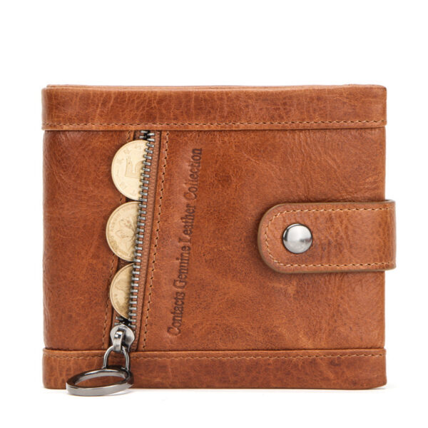 Black Angel Factory Source RFID Anti-theft Brush European And American Trend Men's Wallets Cowhide Men's Wallets - Image 2