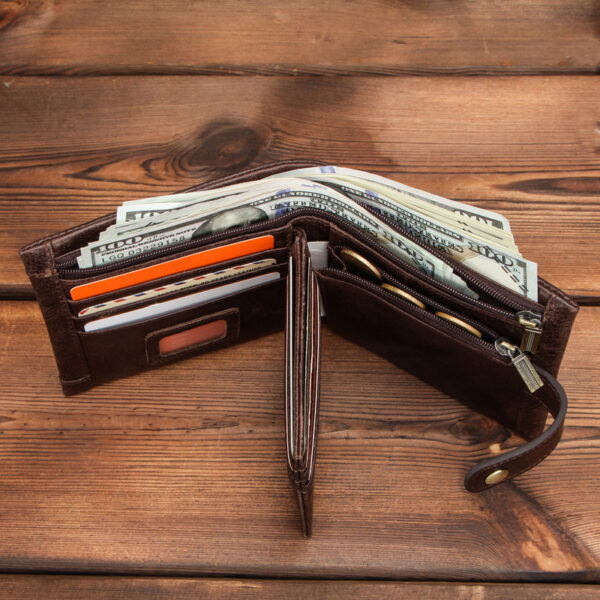 Black Angel Factory Source RFID Anti-theft Brush European And American Trend Men's Wallets Cowhide Men's Wallets - Image 3