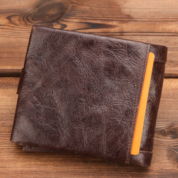 Black Angel Factory Source RFID Anti-theft Brush European And American Trend Men's Wallets Cowhide Men's Wallets - Image 4
