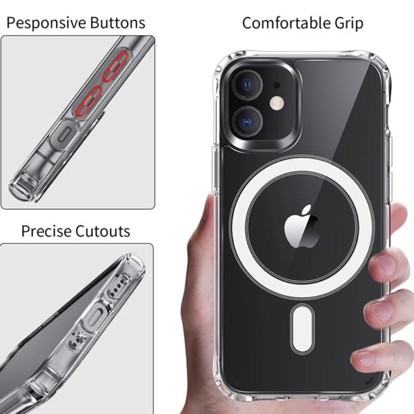 12 Magnetic Phone Case Anti-drop Transparent Protective Cover - Image 3